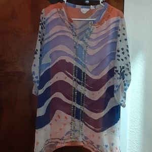 CHICO'S mesh long TOP